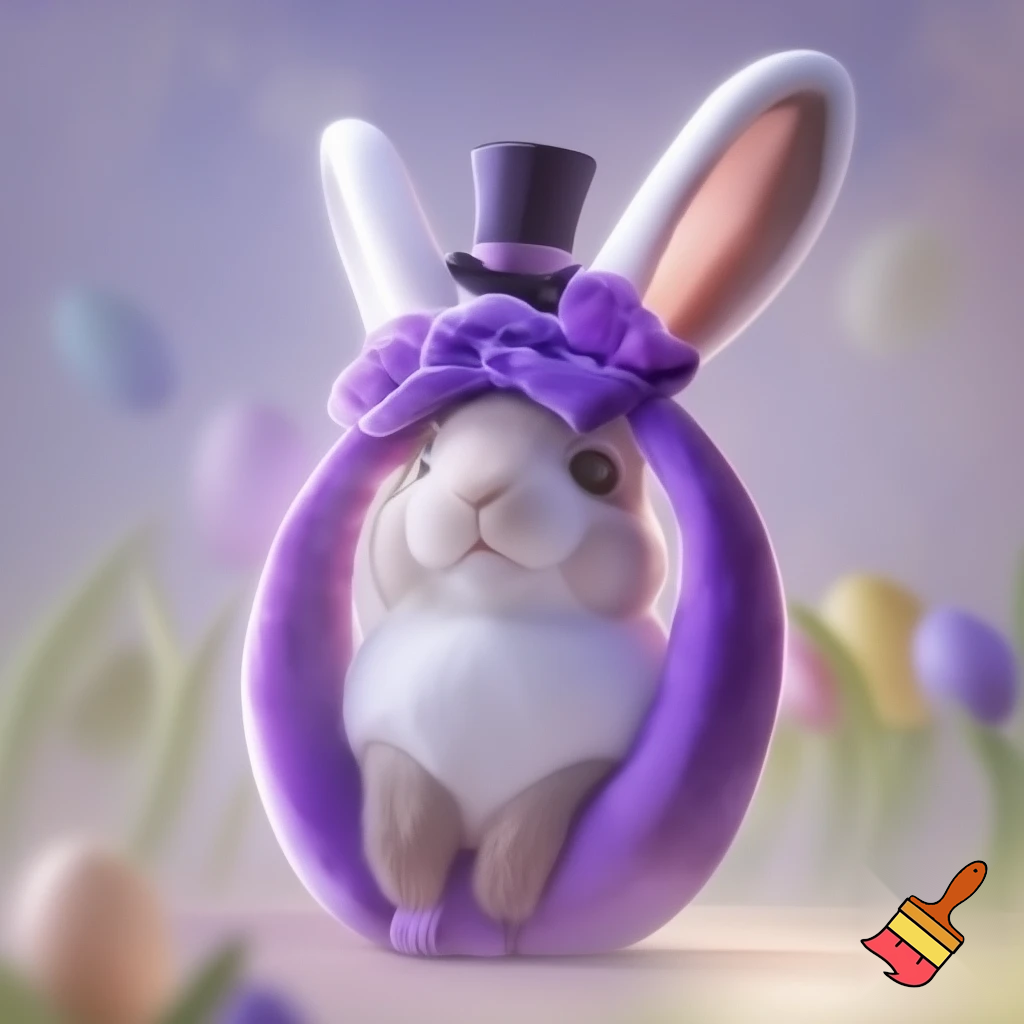 Easter bunny headband velvet Easter bunny, bunny ears, purple and white bunny velvet headband Easter bunny ears headband top hat