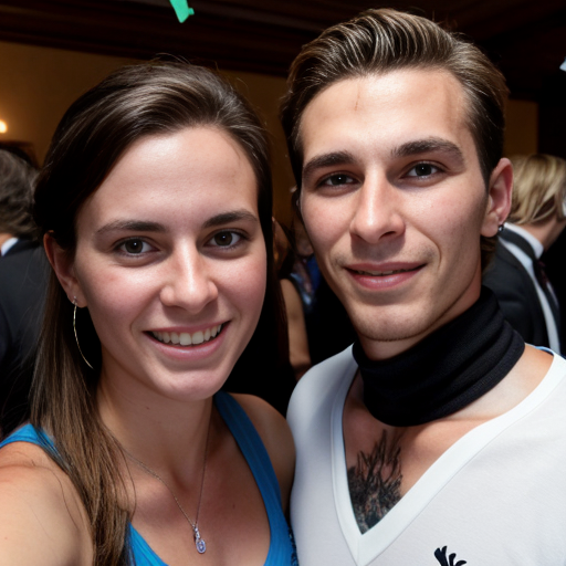 Goretzka and Vanessa at the party