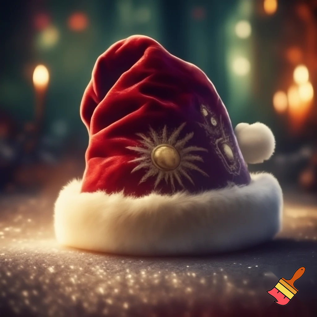 Christmas wizard hat red Santa Claus hat