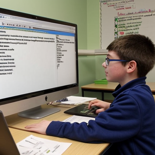 a teacher teaching computer science to Year 8.