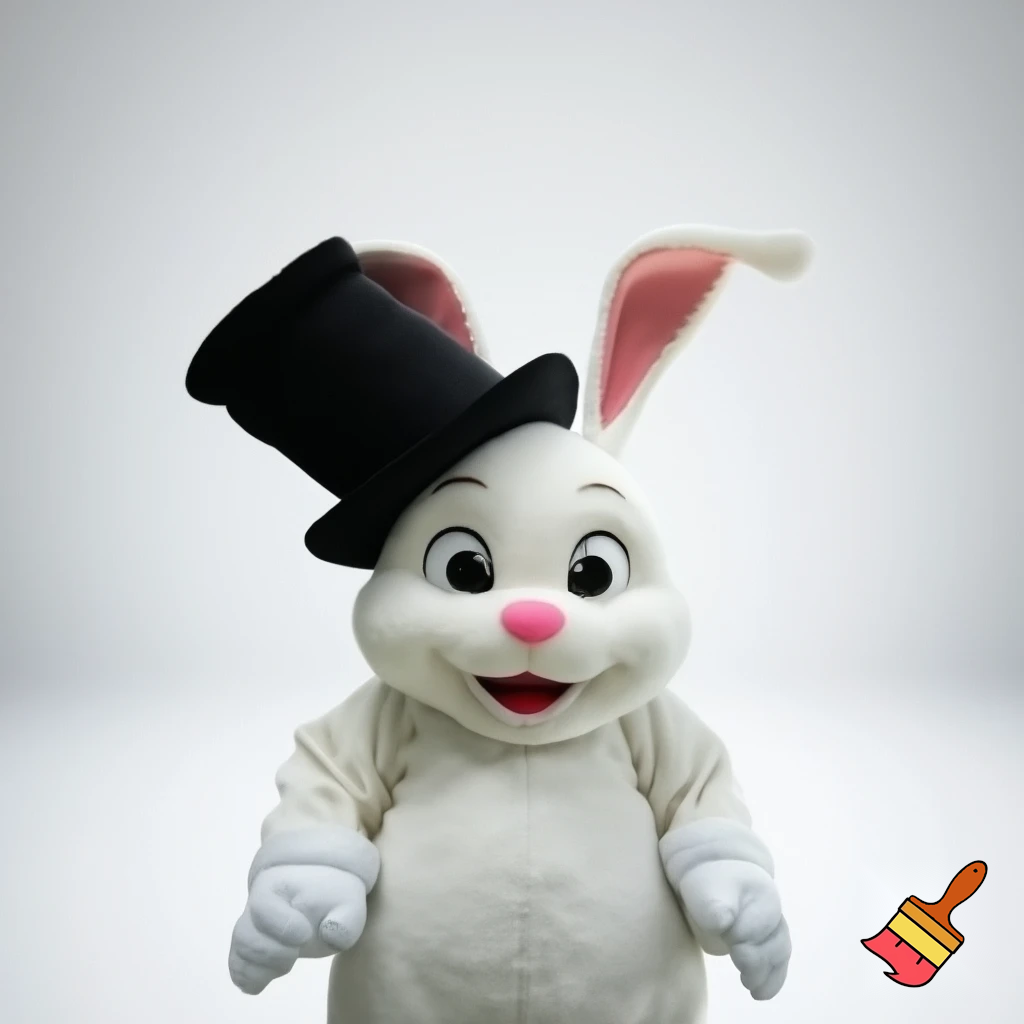Easter bunny mascot costume top hat mascot costume 