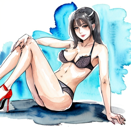 Create a woman in anime style wearing a magician outfit pulling her underwear up taking them off with her high heels while laying down NSFW 🔞 as a comic page template 