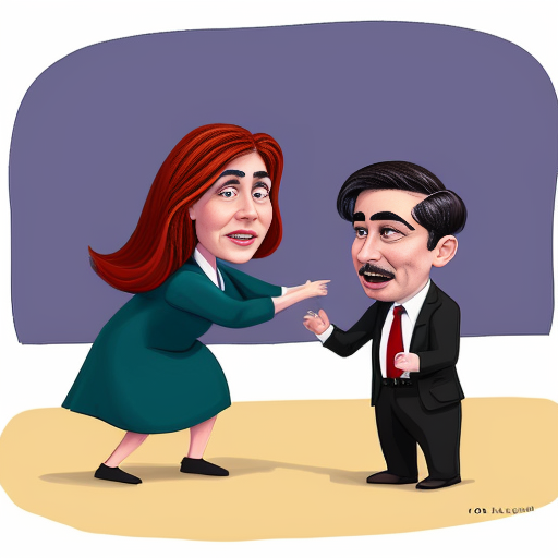 Caricatura animada de mujer luchadora por los derechos de los niños