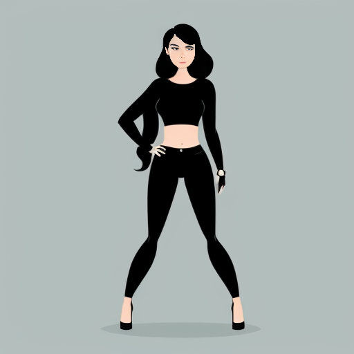 a woman with mid-length hair green to black with superpowers full body