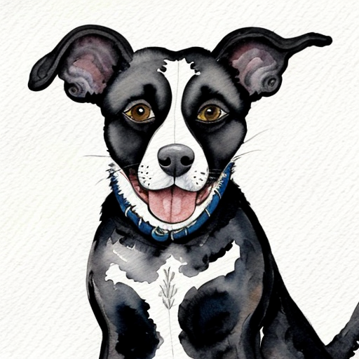 Cartoon rubber hose black and white dog