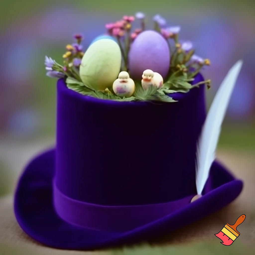 Magic top hat velvet Easter top hat
