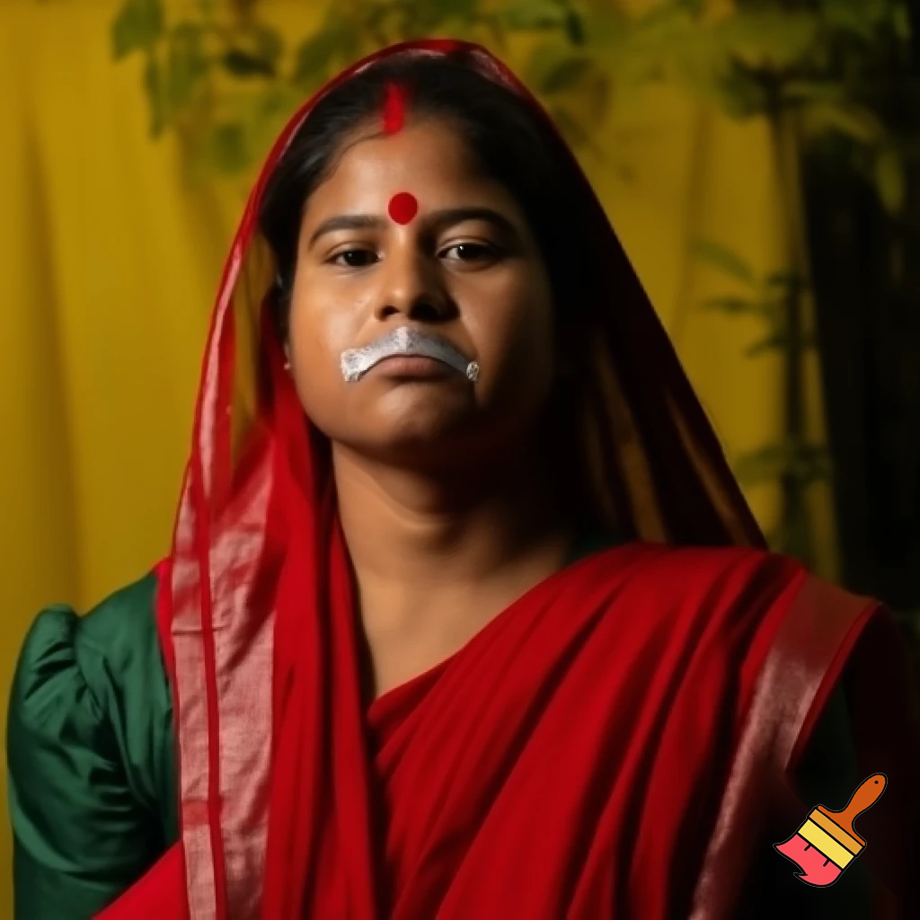 Indian hindu  bindi women tap gagged nude boobs 