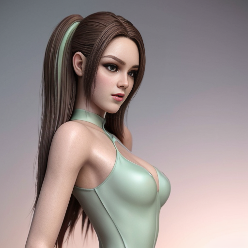 Make the fairy’s skin colour light hazelnut brown change the hair colour to brown  and make her wings  light pink and make the dress a tiny bit longer just long enough to her thighs from the front and back change the hairstyle to a butt length long hair and change the dress colour to pastel green and make her emulate very misty pink which is semi transparent