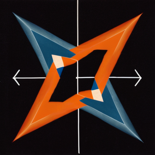 two interwoven triangles forming an unstable star