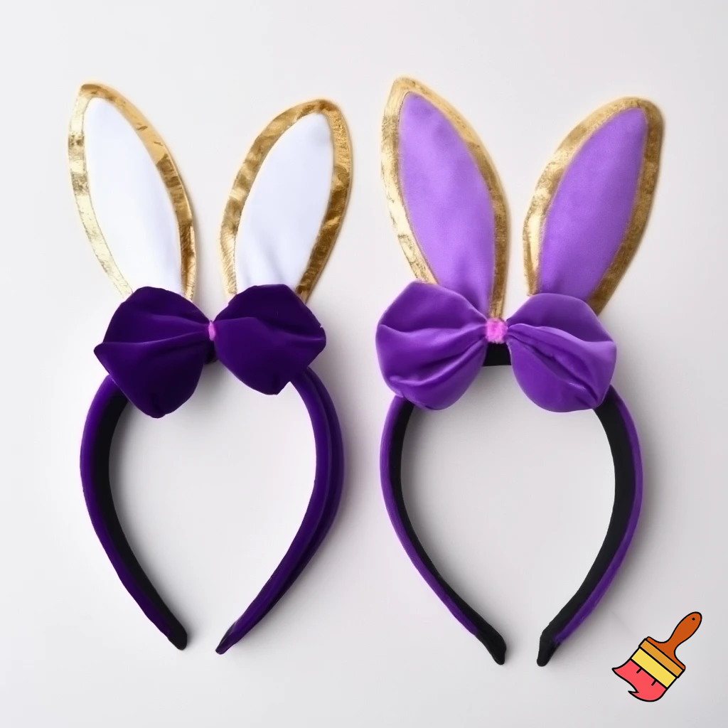 Easter top hat headband Easter bunny headband, purple and white with gold Easter top hat headband and fabric velvet and fabric velvet top head headband top hat headband special in delicate