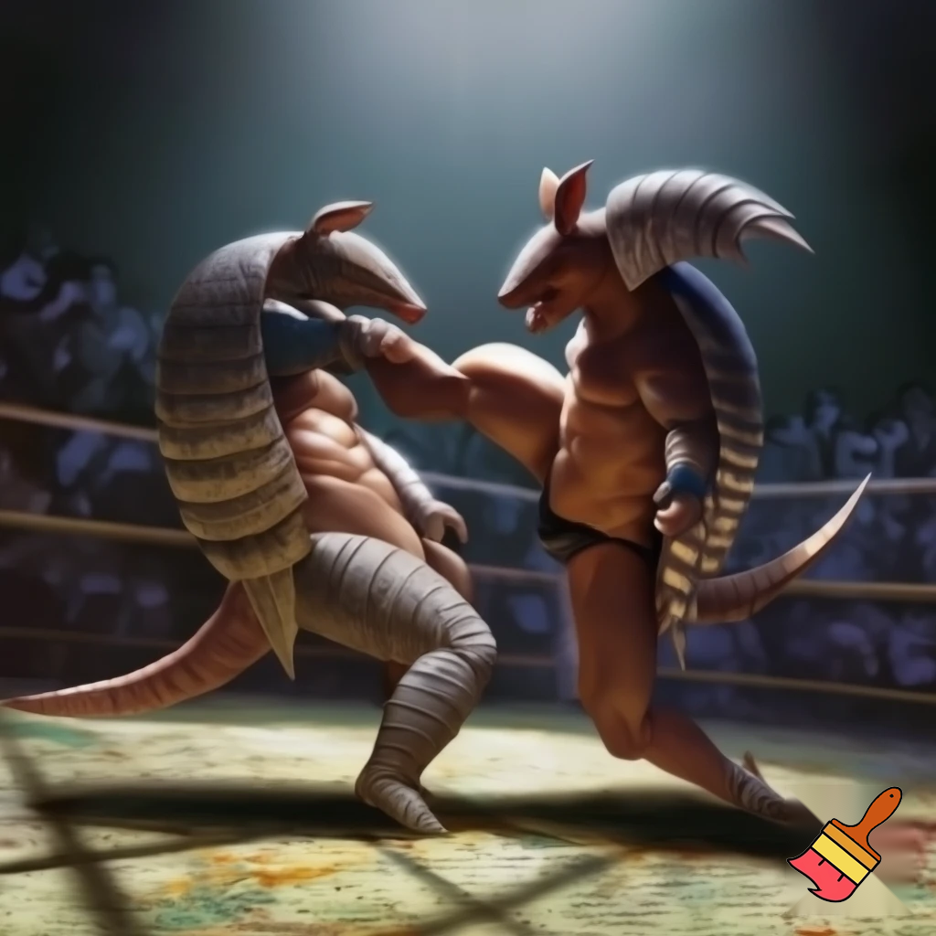 Wrestling armadillos 