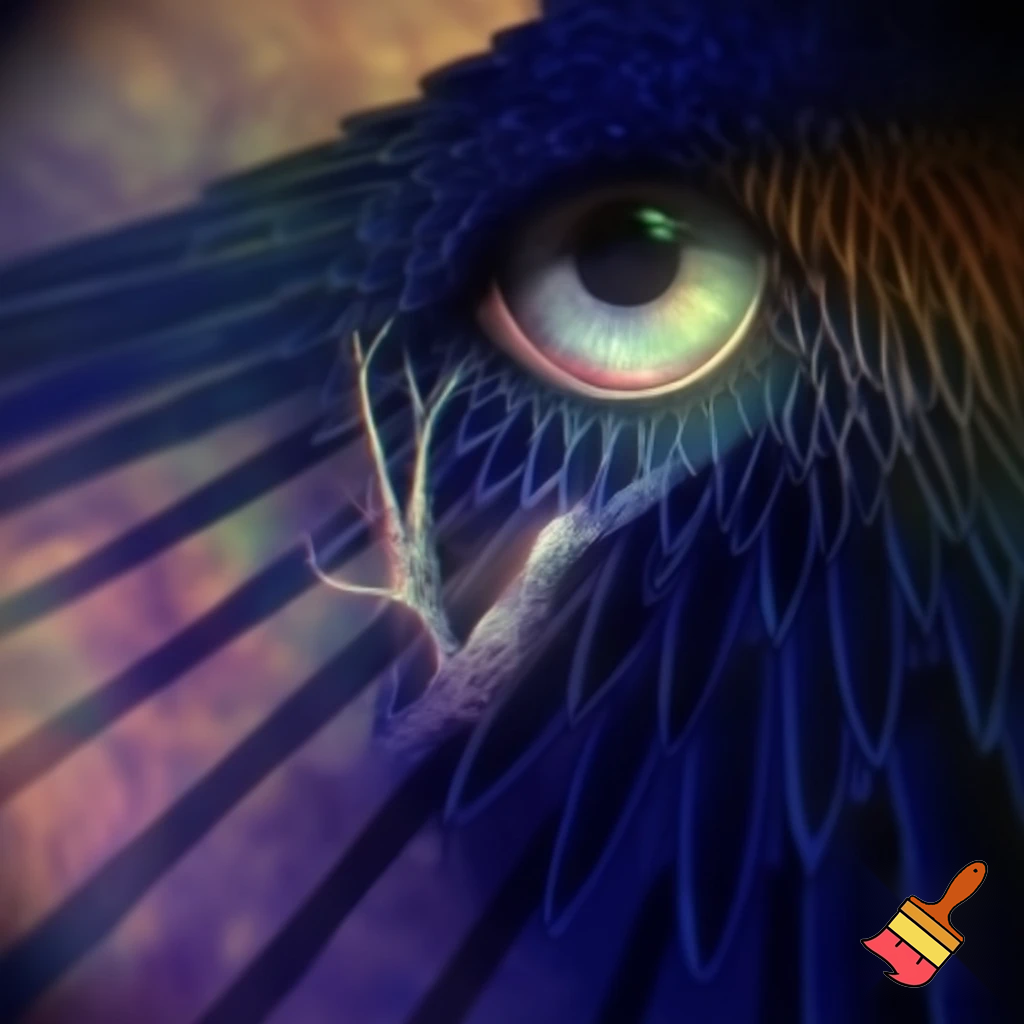 kanat göz ve ayağın olduğu bir görsel