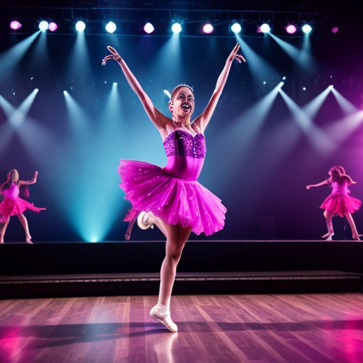 nude girl dancing on the stage