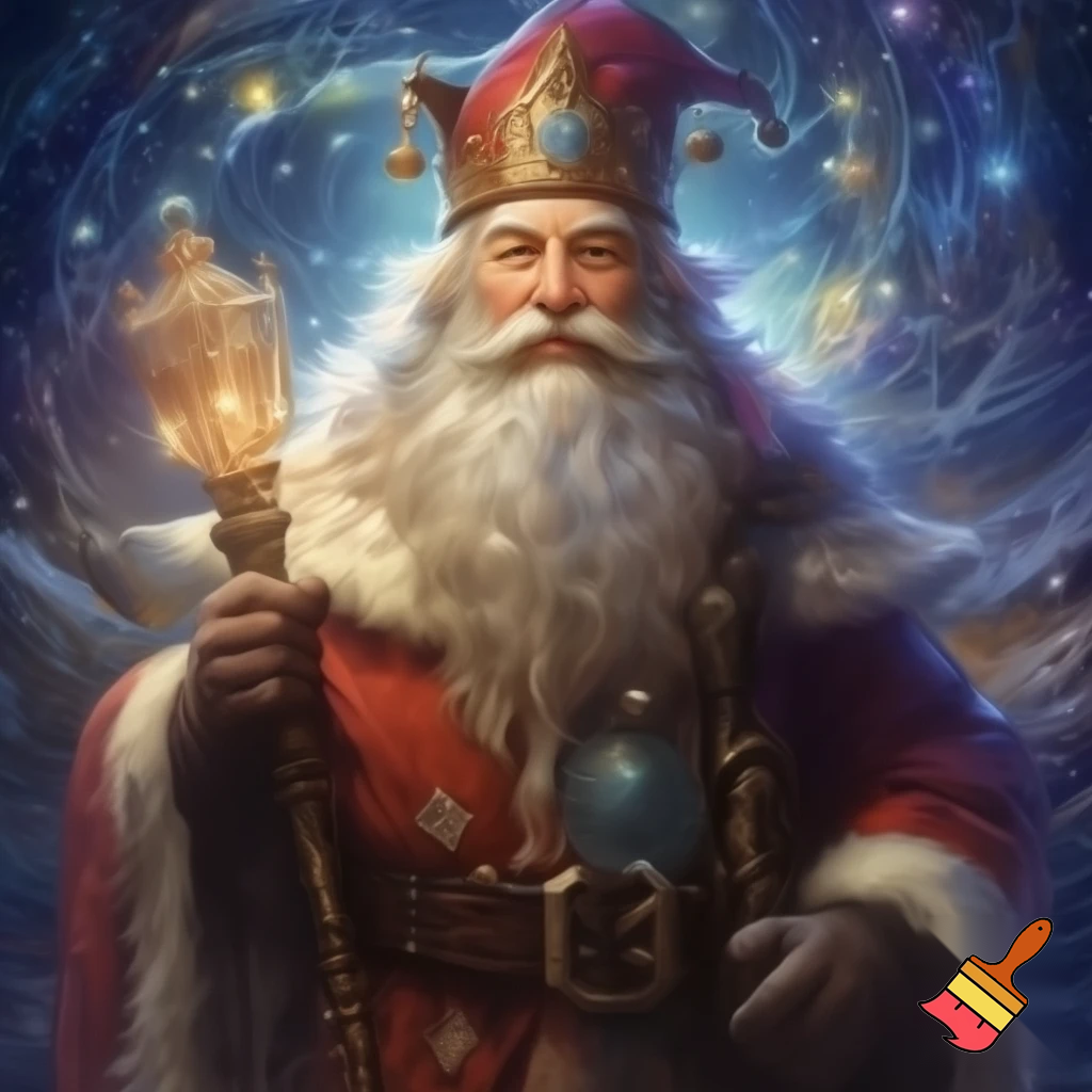 A wizard Nutcracker Santa Claus