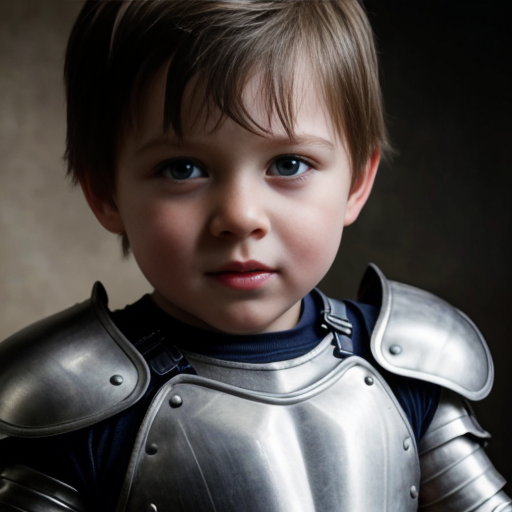 Little kid that is weak in armor
