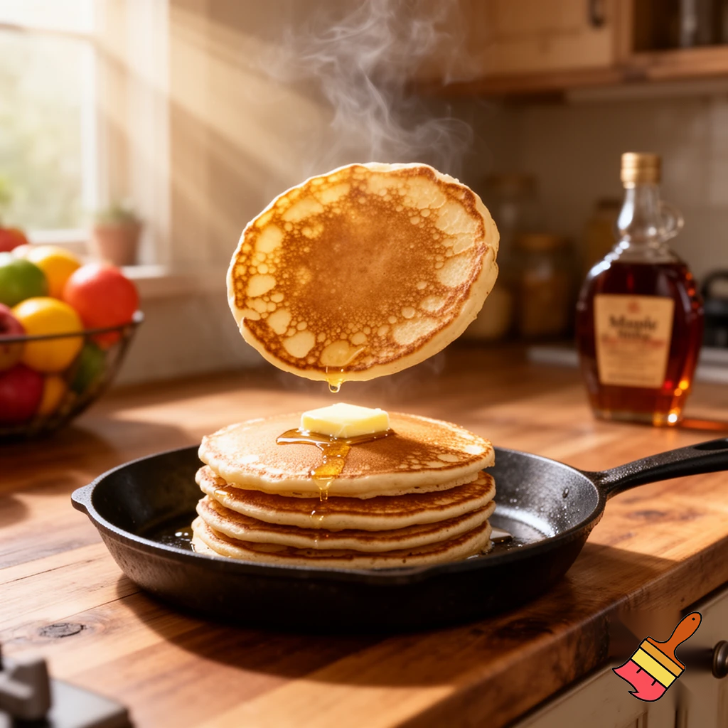 Pancakes cooking pancakes
