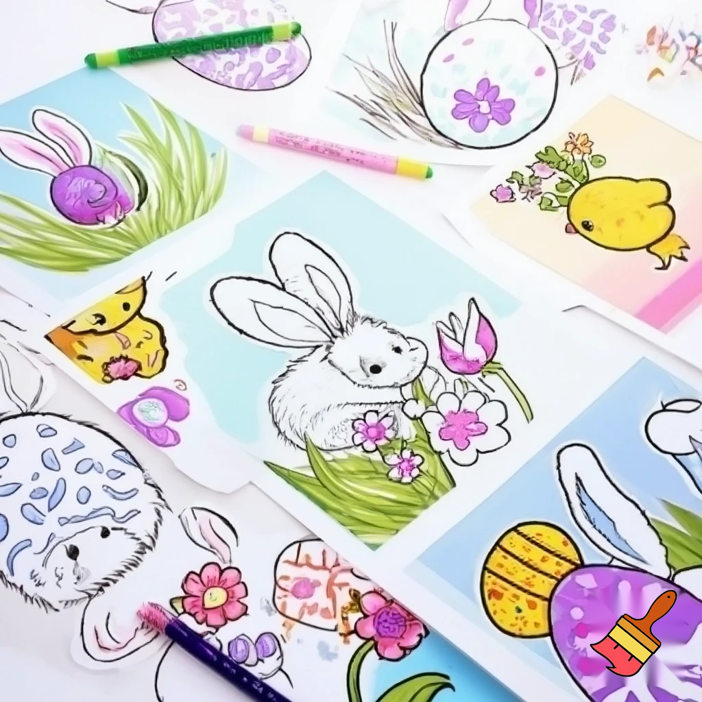 Easter colouring pictures