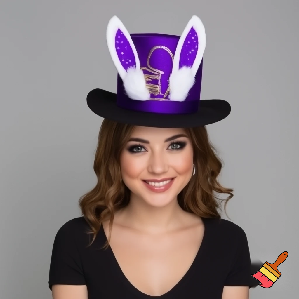 Easter bunny top hat headband, purple and white gold and silver top hat black purple dark purple special hat in delicate purple white, purple and white gold