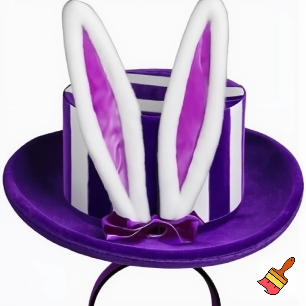 Easter bunny headband, top hat, Easter hat headband, top hat, purple and white, purple and white velvet top hat