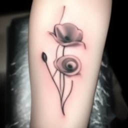 august birth flower tattoo