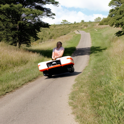 Peach rolling down a    Hill