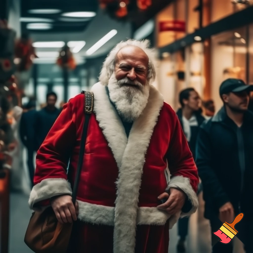 Santa Claus walking at the shopping centre a wizard Santa Claus the real Santa Claus🌟💫🎄
