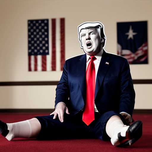 Donald trump as a leg singing 