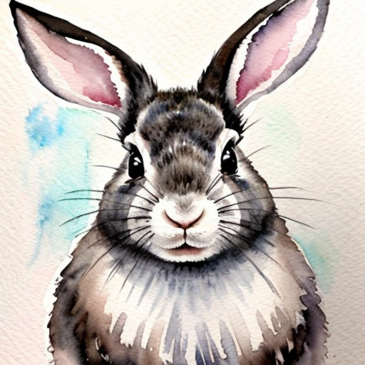 feral rabbit taking a mugshot looking sinister and looking  menancing and smirkin.