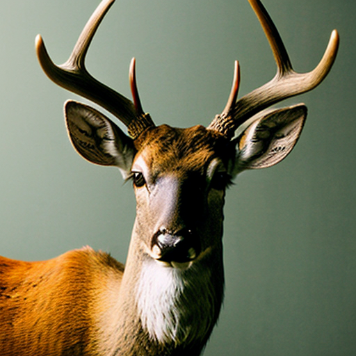mugshot of a buff deer with goldchain 