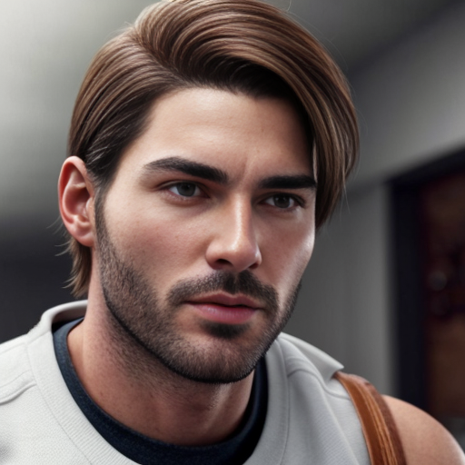 a man with short brown hair with no beard