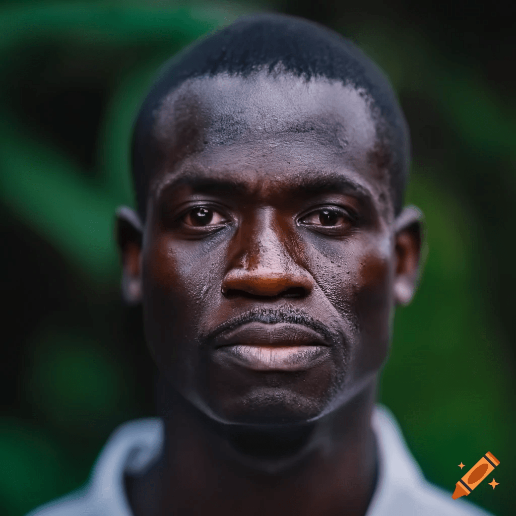 Photo portrait of a Nigerian man in nature