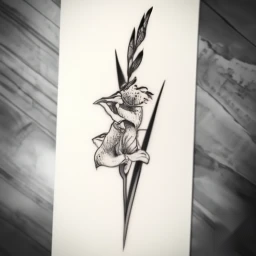 august birth flower tattoo