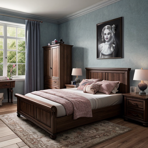 Alice in Wonderland themed adult bedroom