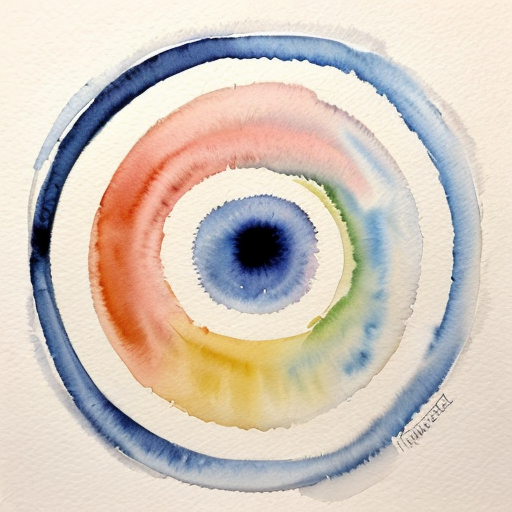 Fill a Circle with something abstract and figurative in o‘keeffe style 