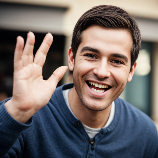 Man saying hi