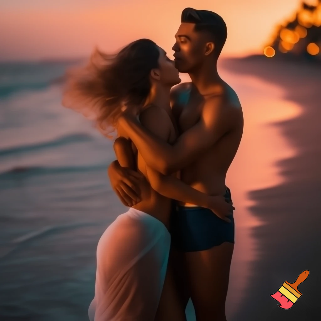 Sexy couple on the beach