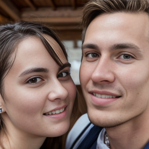 Goretzka and Vanessa at the house 