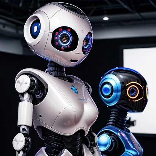 5 robots friends together
