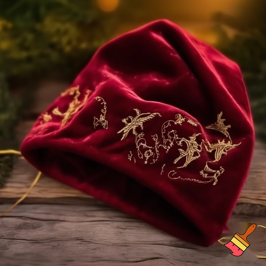 Elf Santa Claus hat velvet