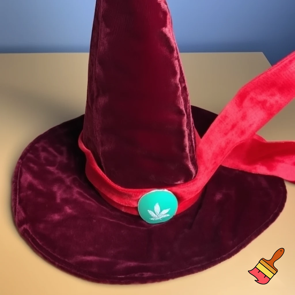 Christmas wizard hat read velvet