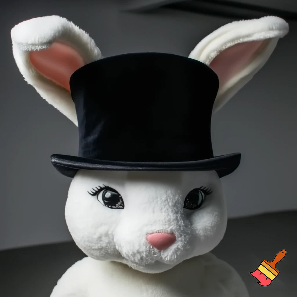 Easter bunny mascot costume top hat special top hat velvet special and delicate one special delicate