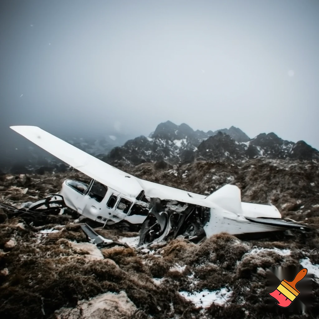 Cessna crash in mountain