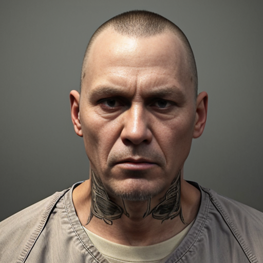  rat, evil, sinister, wearing prison outfit, mugshot style, no human