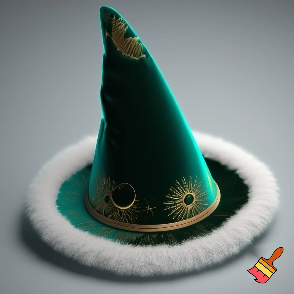 A wizard Christmas hat read the correct colour