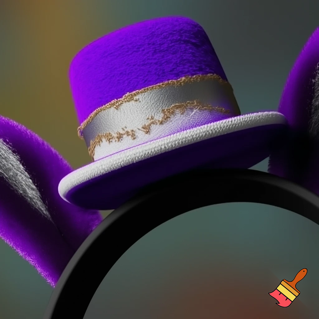 Easter bunny top hat headband, purple and white gold and silver top hat black purple dark purple
