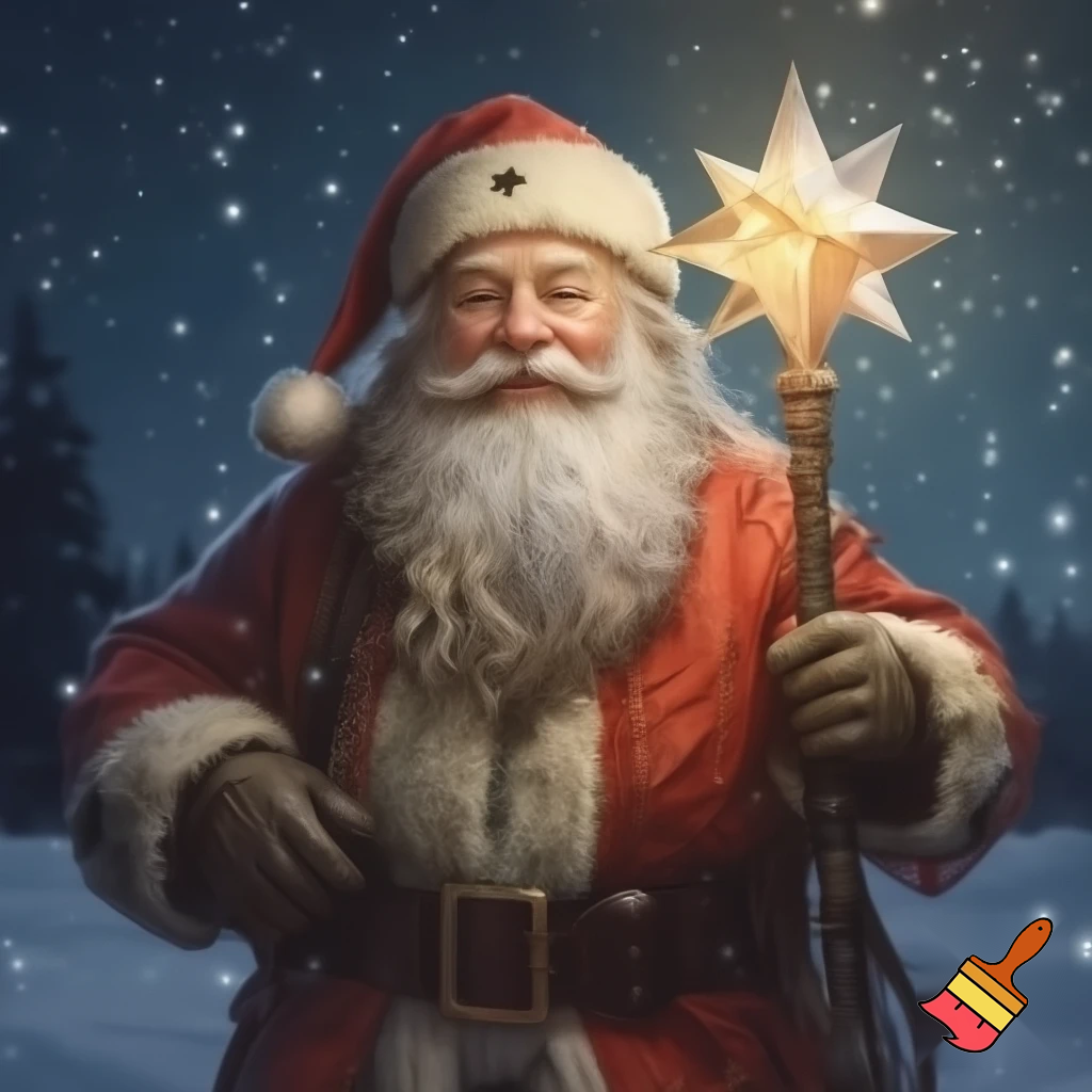 Ratha Santa Claus with the walking stick a star