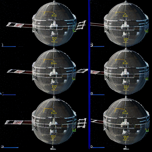 Mostrare l’astronave dall’esterno nello spazio profondo, includendo **due viste nella stessa immagine** (ad esempio vista a tre quarti e vista laterale o dall’alto).  
> L’astronave deve apparire piccola e agile, con fusoliera aerodinamica, propulsori posteriori luminosi, antenne e dettagli funzionali, finestrini panoramici.  
> Illuminazione cinematografica, riflessi realistici sulla scocca, stelle e un pianeta sullo sfondo per dare scala, resa ultra-dettagliata, qualità 4K.