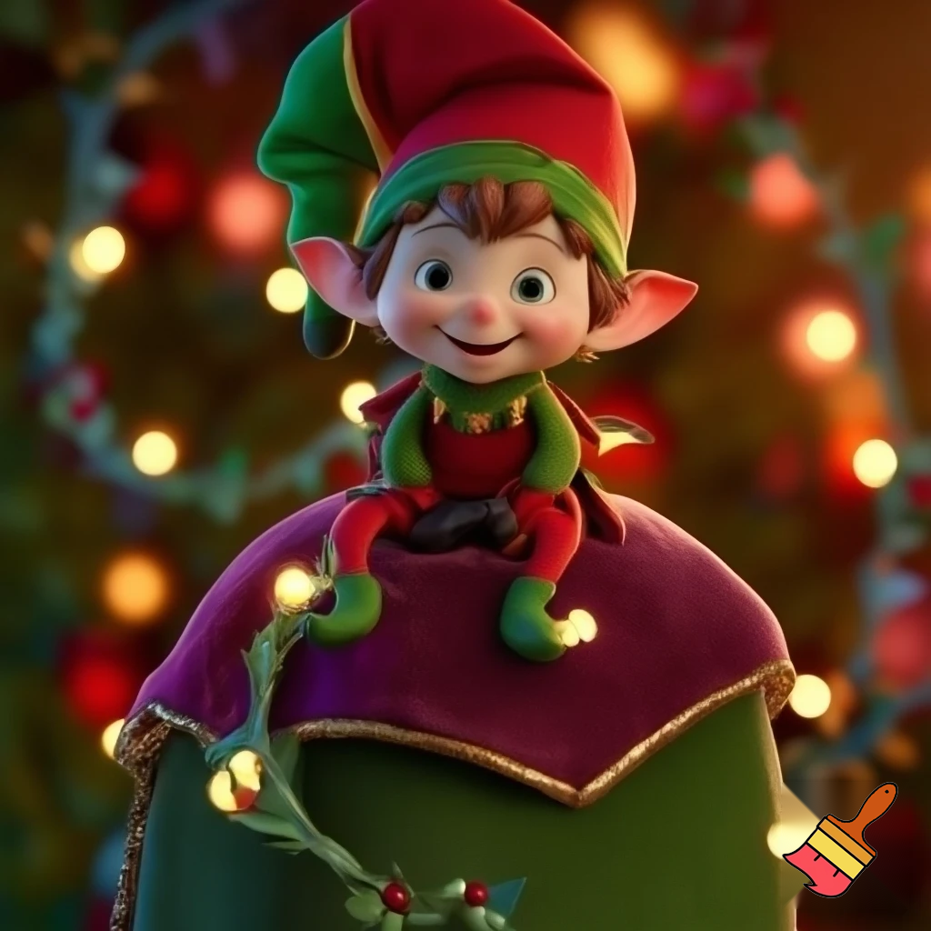 Christmas hat Elf on the elf hat velvet