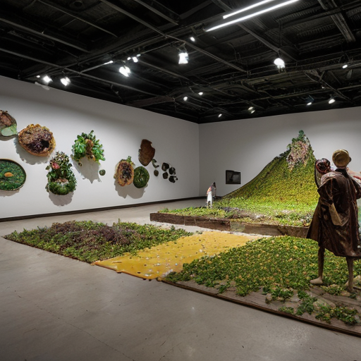 This project envisions an immersive organic landscape where strange flowers made of beeswax and colored paraffin spread throughout the space, emerging from walls, floors, and ceilings. Somewhere between a garden, a ruin, and a living organism, these sculptural forms conceal edible offerings that visitors are invited to discover and taste.
Wax masks, resembling skins in transformation, extend this universe where body, food, and landscape merge into a single entity. Inspired by the visionary world of The Garden of Earthly Delights and by post-apocalyptic imaginaries, the installation explores a future in which nature has reclaimed human spaces and transformed food into something unfamiliar, precious, and mysterious.
The exhibition becomes a territory to be explored: a sensory journey where visitors uncover hidden foods, harvest edible fragments, and take part in a collective ritual. Each discovery becomes an offering, and each act of tasting a moment of connection between imagination, memory, and the living world.