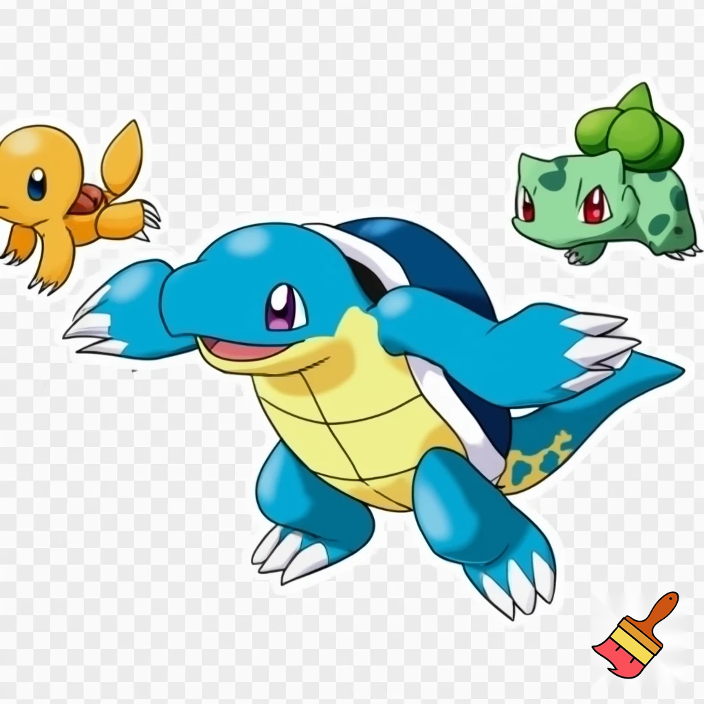 a fusion of blue rookie level veemon agumon hybred digimon squirtle bulbasaur turtle hybred pokemon  with skinny short arms and skinny short legs deatailed tiny turtle creature